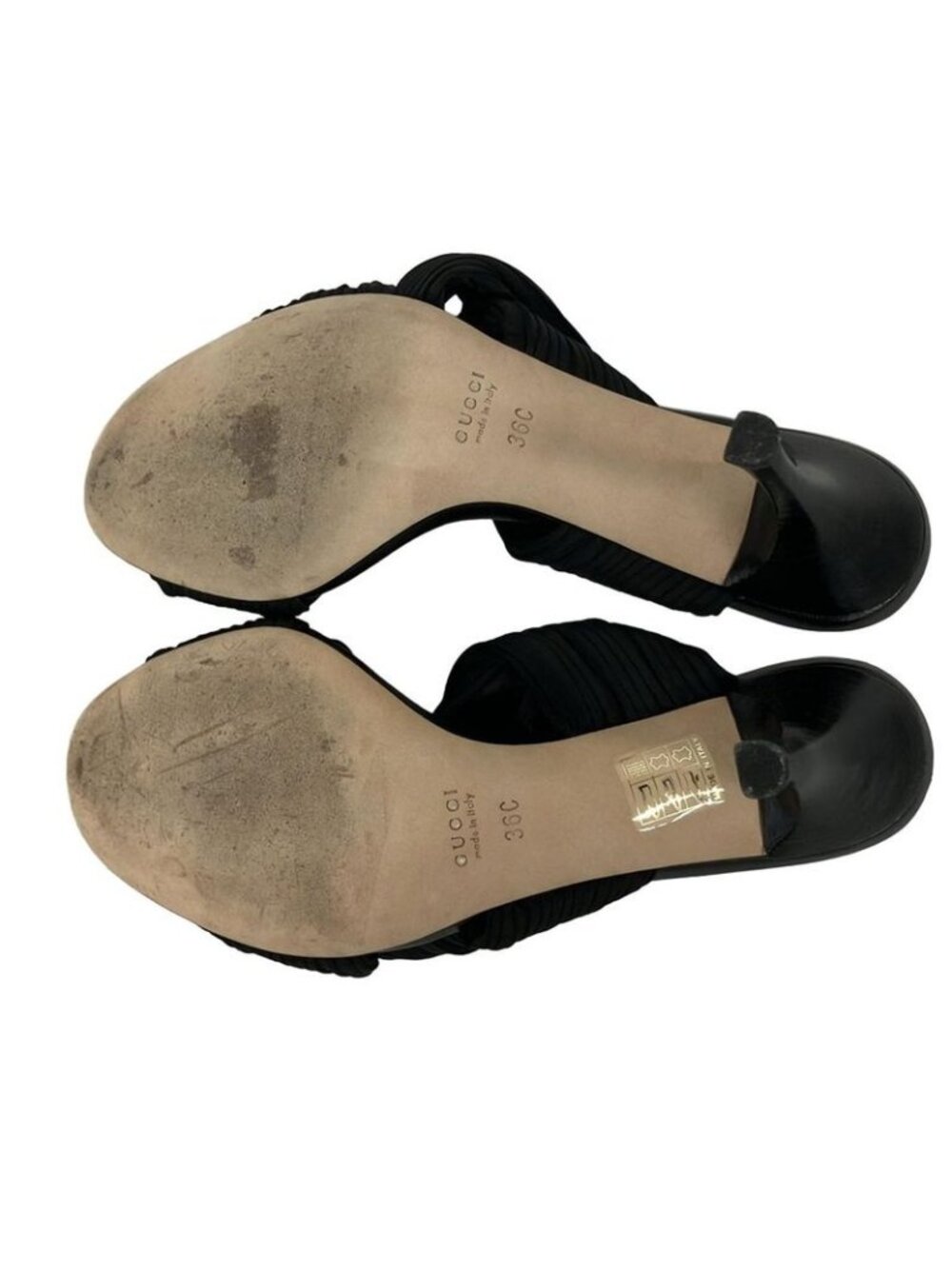 Gucci Mule 36 C Black Pleats - Picture 4 of 7